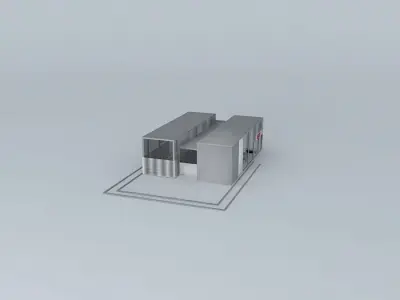 Showroom industrial building Free 3D model