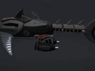 CiFi Robo-shark High poly model 3D model