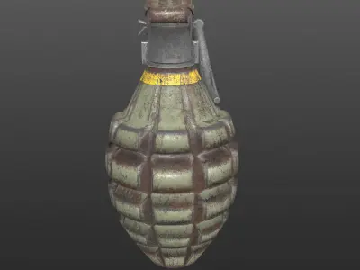 MK2 GRENADE Low-poly 3D model 4