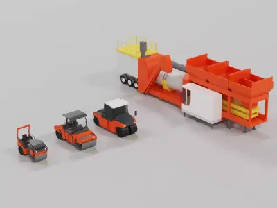 Pack Hamm HD 14 HD 90K HP 280 Ciber inova 1500c 3D model