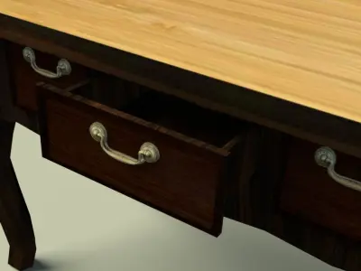 Antique Table Low-poly 3D model