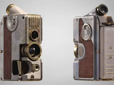 Vintage Camera Goerz Minicord - Subminiature Retro Camera  Low-poly 3D model