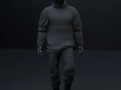 Cyberpunk Character Street Gangster 3D model