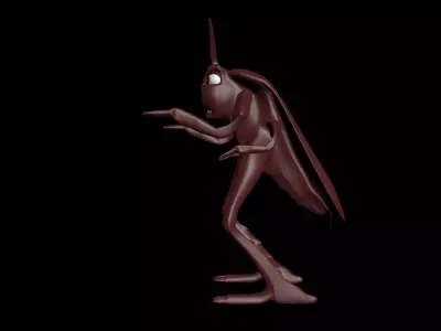Insect cartoon Character Low-poly 3D model