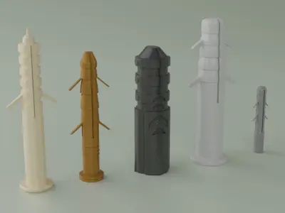 Plastic Plug Pack 3D model