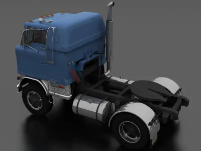 H-Series HD-950 Semi Truck Sleeper Cab 1961 Low-poly 3D model