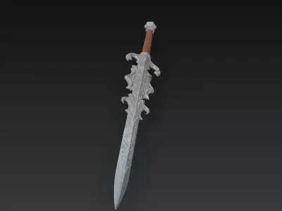 Silverthorn Relicblade - Forgotten Ancestral Weapon Low-poly 3D model