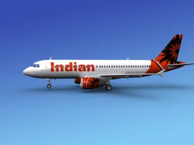 Airbus A320 Indian 3D model