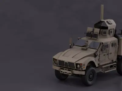 Oshkosh military vehicle Low-poly 3D model