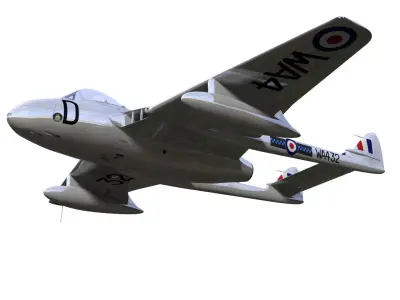 de Havilland DH100 Vampire FB Mk5 3D model buy