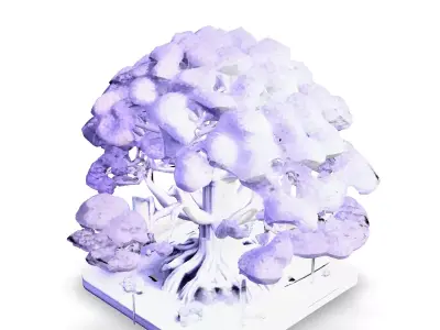SciFi Futuristic Cyber Tree Low-poly 3D model