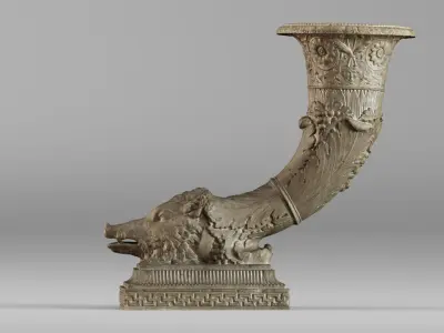 001572 18th-century vase Horn of Plenty Cornucopia 3D model