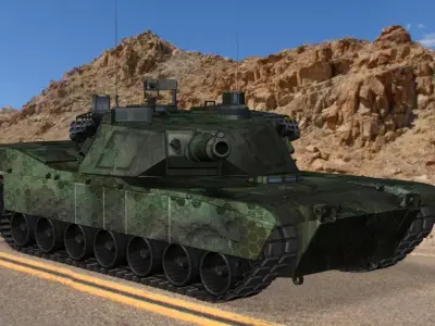 M1 Abrams Tank in multiple formats 3D model