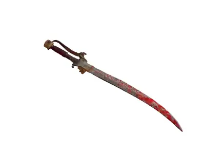 Combat Worn Bloody Blade Low-poly 3D model