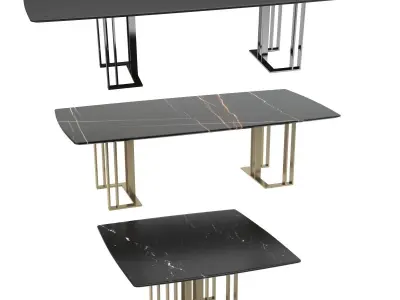 Meridiani Tables Charlie Rectangle Low-poly 3D model