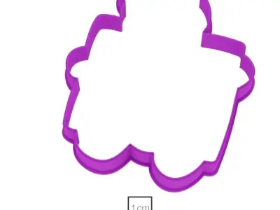 Bear with a postcard cookie cutter for professional Free 3D print model