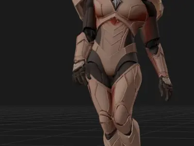 Iron Lady Sci-Fi Premium 3D Model Rigged   3D model