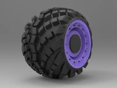 Arched offroad wheel 3D model