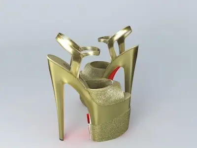 "PLEASER"... Flamingo... Stiletto Platform Heel's Free 3D model