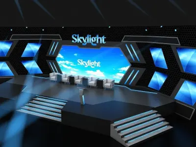 Event Stage Design Sky Light  3D model