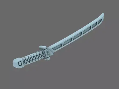 Cyber Samurai Techno Katana Type A NOHAND 3D print model