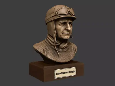 Juan Manuel Fangio Bust 3D print model