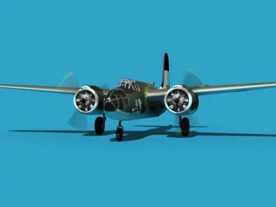 Douglas A-20E Havoc V05 3D model