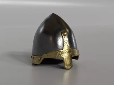 Medieval helmet 3D model purchase