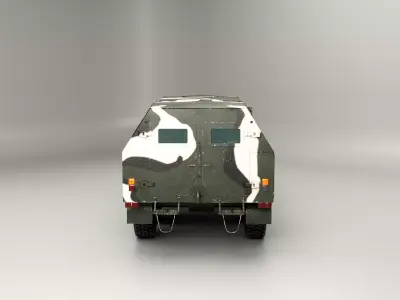 SBA-60-K2 Bulat Camo Low-poly 3D model