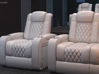  White Home Theater Chair 