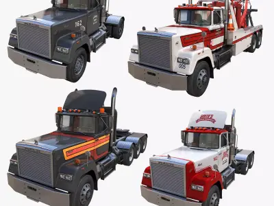 Classic trucks collection 3D Model Pack