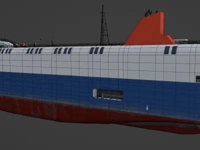 SSS bowed car carrier 3D model  Low-poly 3D model