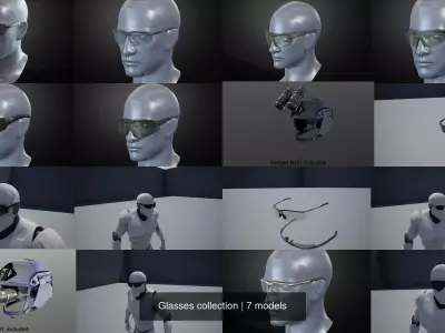 Glasses collection 3D Model Pack