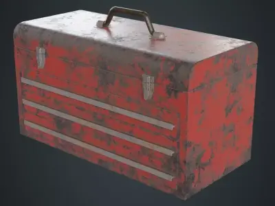 Toolbox 2B Low-poly 3D model