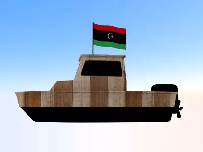 Libya Fishing Boat 3D model