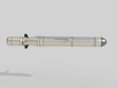 anti-ship missile 3M-54E1 Low-poly 3D model