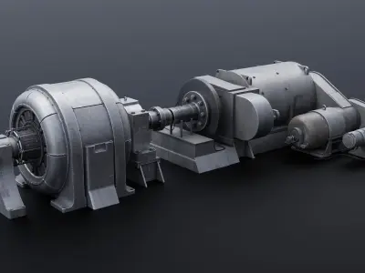 Factory Parts Kitbash 3D model