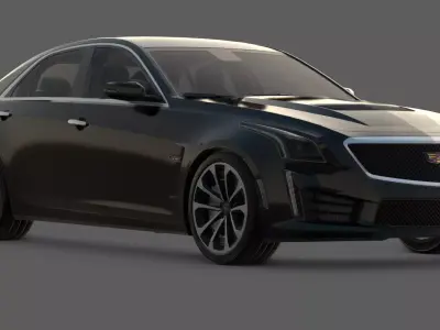 2016 Cadillac CTS-V 3D Model  American Luxury Meets Corvette 3D model