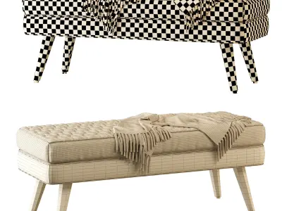 Bench seat Corolle 3D model