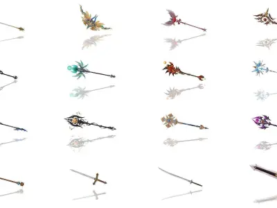 300 Weapons 3D Model Pack