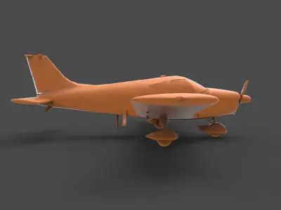 Airplane T orange 3D print model