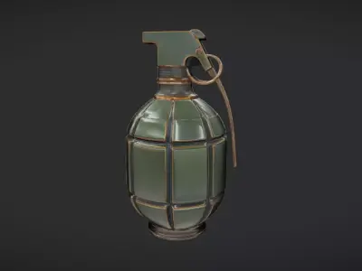military hand grenade 2 3D model purchase