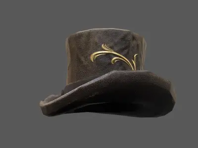 Pack  10  Steampunk hats Low-poly 3D model