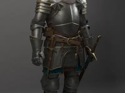 Knight in armor 3D model buy