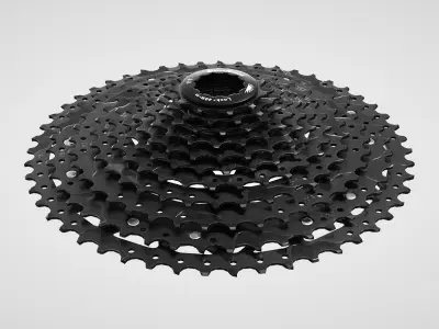 MTB Cassette black Low-poly 3D model