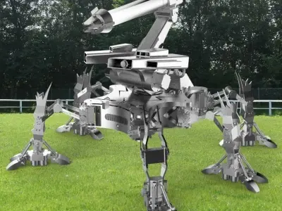 The sewer dredging robot 3D model