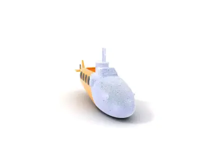 Vibrant Yellow Submarine model pack Low-poly 3D model