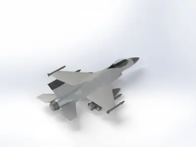 f 16 fighter jet 3D model