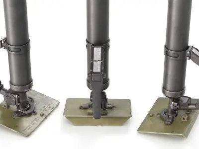 PBR M224 Mortar Low-poly 3D model