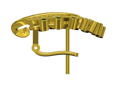 Antique Diamond Leaf Earring 3D print model